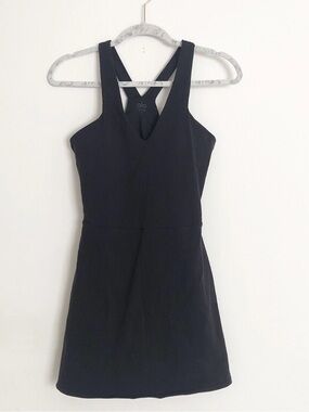 alo black dress white outline Yoga | Dresses | Alo Yoga Airbrush Streamlined Mini With Piping Size Xxs Style:EE0150ABK The Halter Tennis Dress Plus-size wedding dress Girls Red White &
